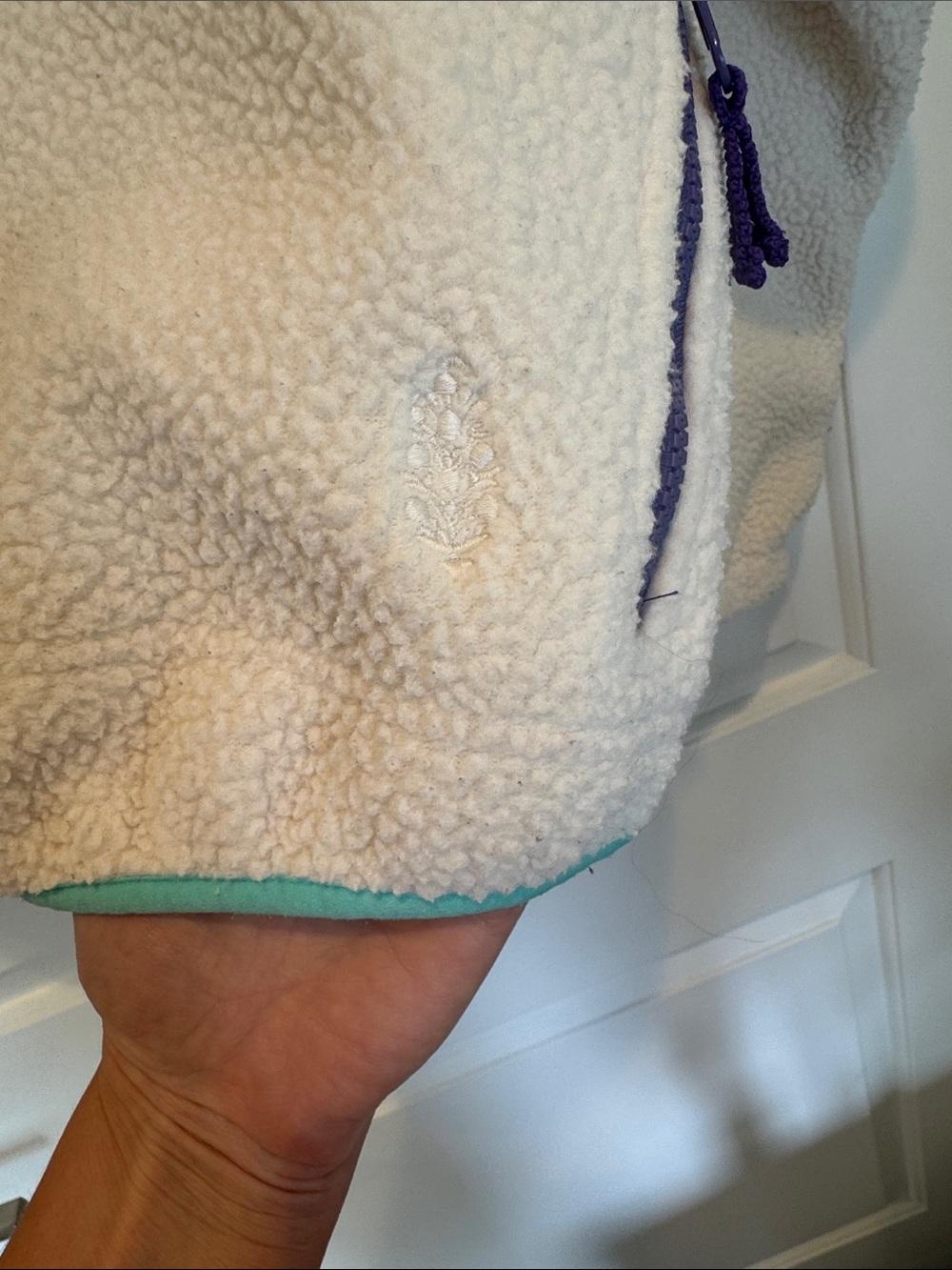 Free People Movement Hit The Slopes Pullover XS Sherpa Fleece Cropped Cozy - Picture 6 of 6